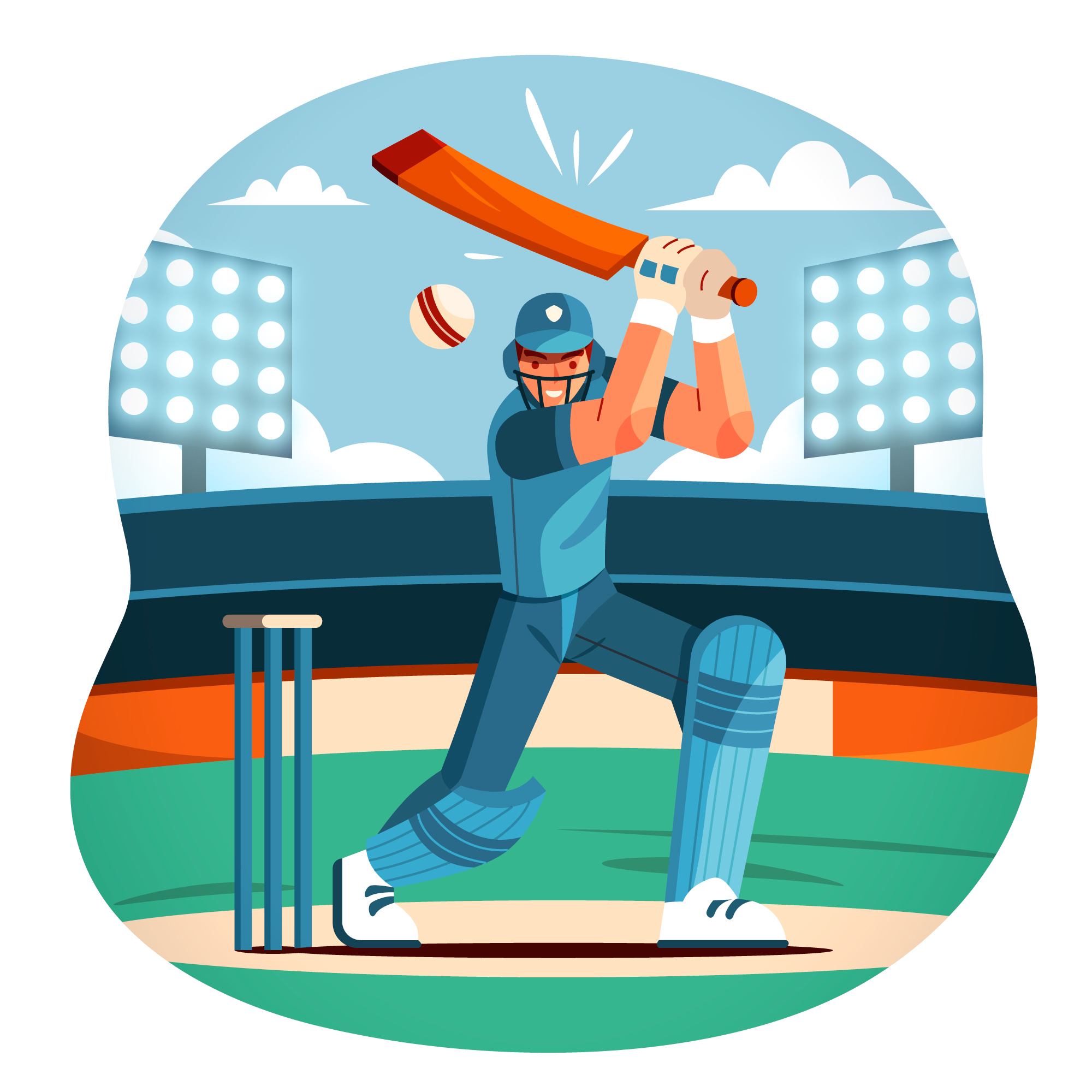 About Us cricket illustration